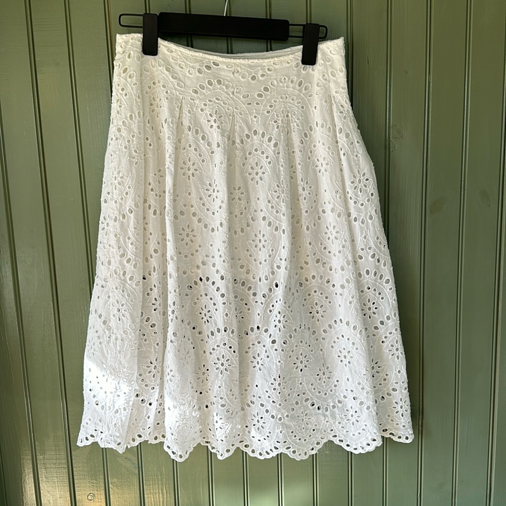 broderie anglaise skirt